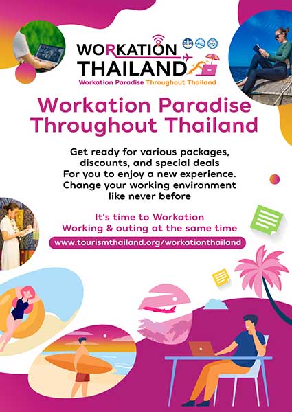 TAT Pushed the Workation Trend and Continues with the Workation Paradise Throughout Thailand